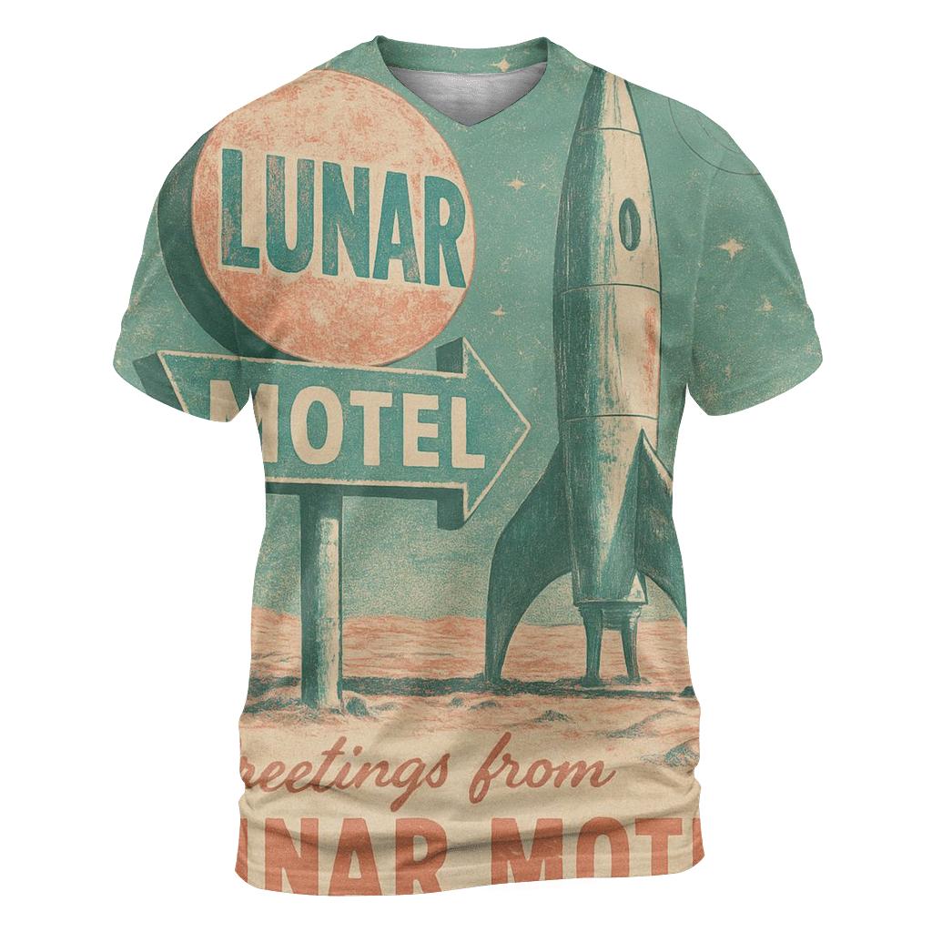 Weathered Space Tourist Postcard 1977 trendy printed shirt styles