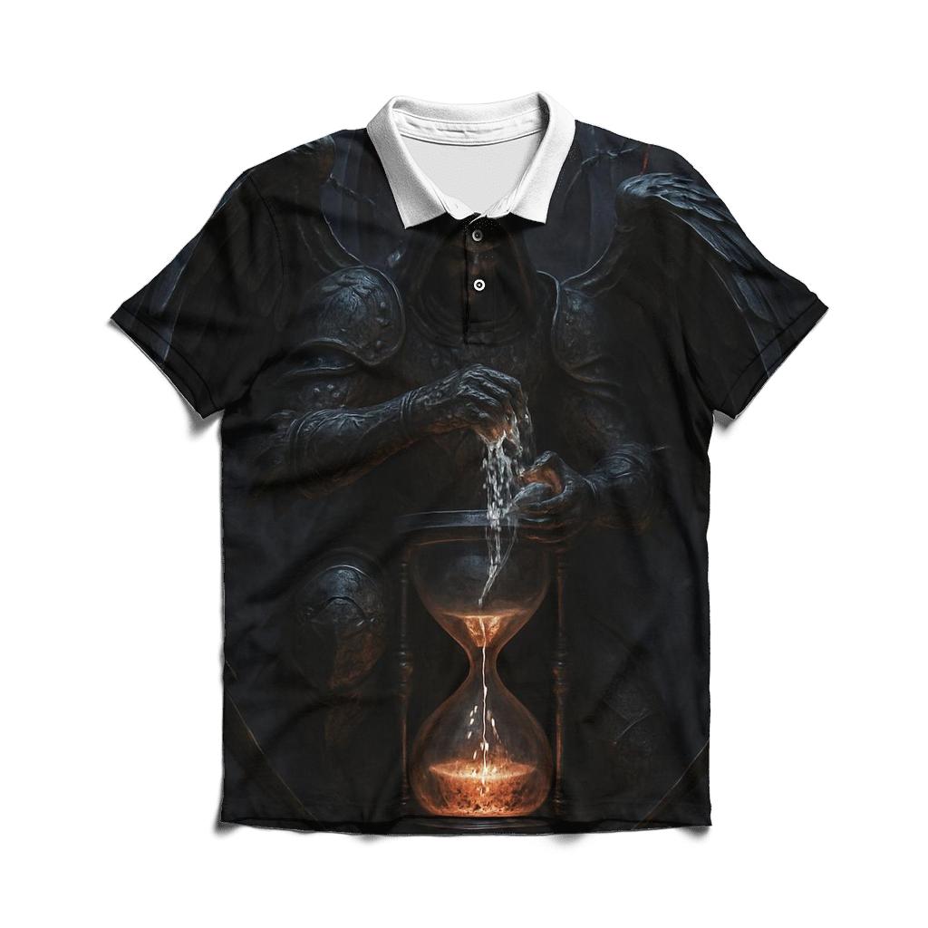 Hourglass Of The Iron Seraph embroidered polo tops