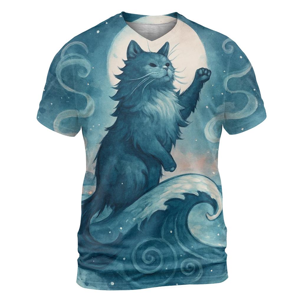 Lantern Tide Guardian Cat statement graphic shirts