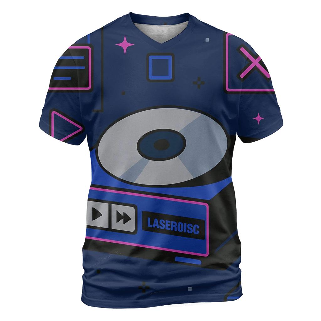 Laser Disc Space Menu Icons unique graphic print tees