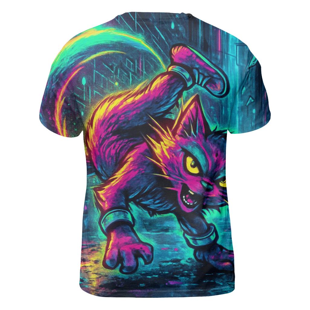 Neon Alley Breakdance Cat Mirage custom all-over print shirts