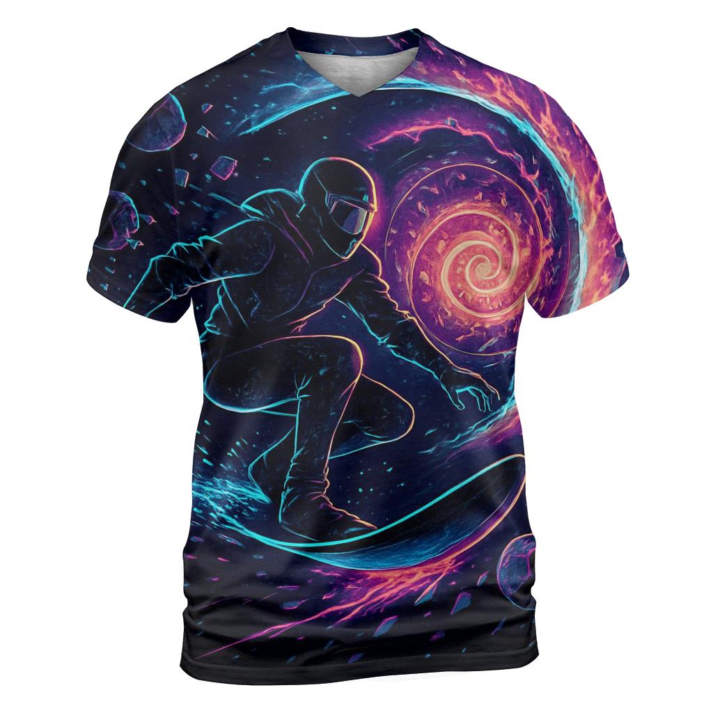 Neon Chrono Rift Star Surfer statement graphic shirts