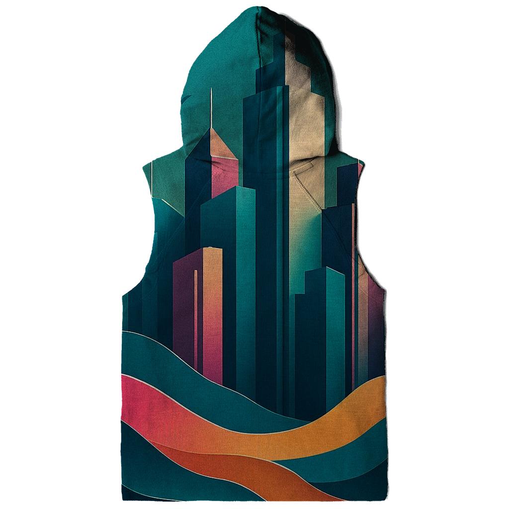 Prismatic Paper Cut City Mirage pullover hoodies