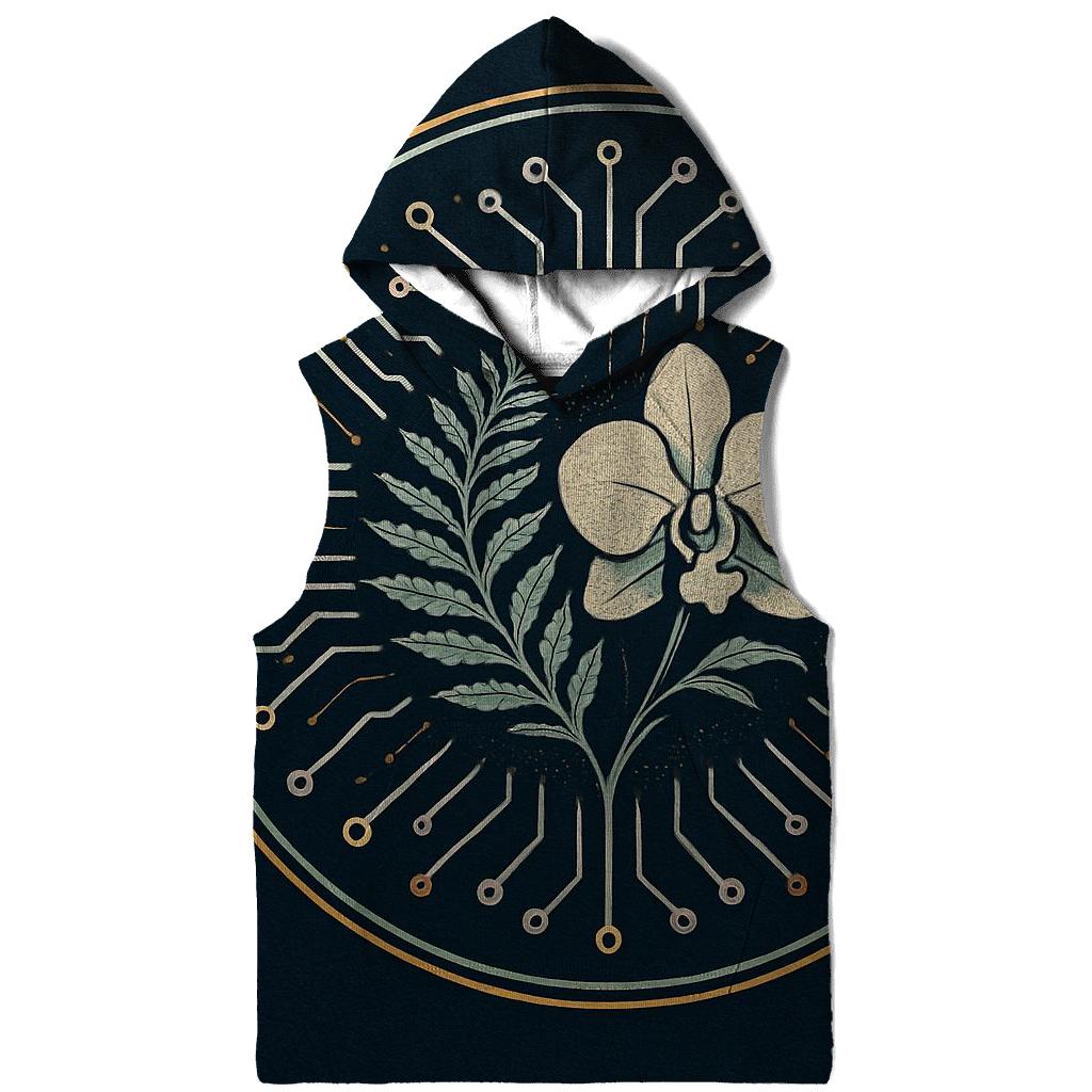 Midnight Botanical Circuit Emblem hoodie designs