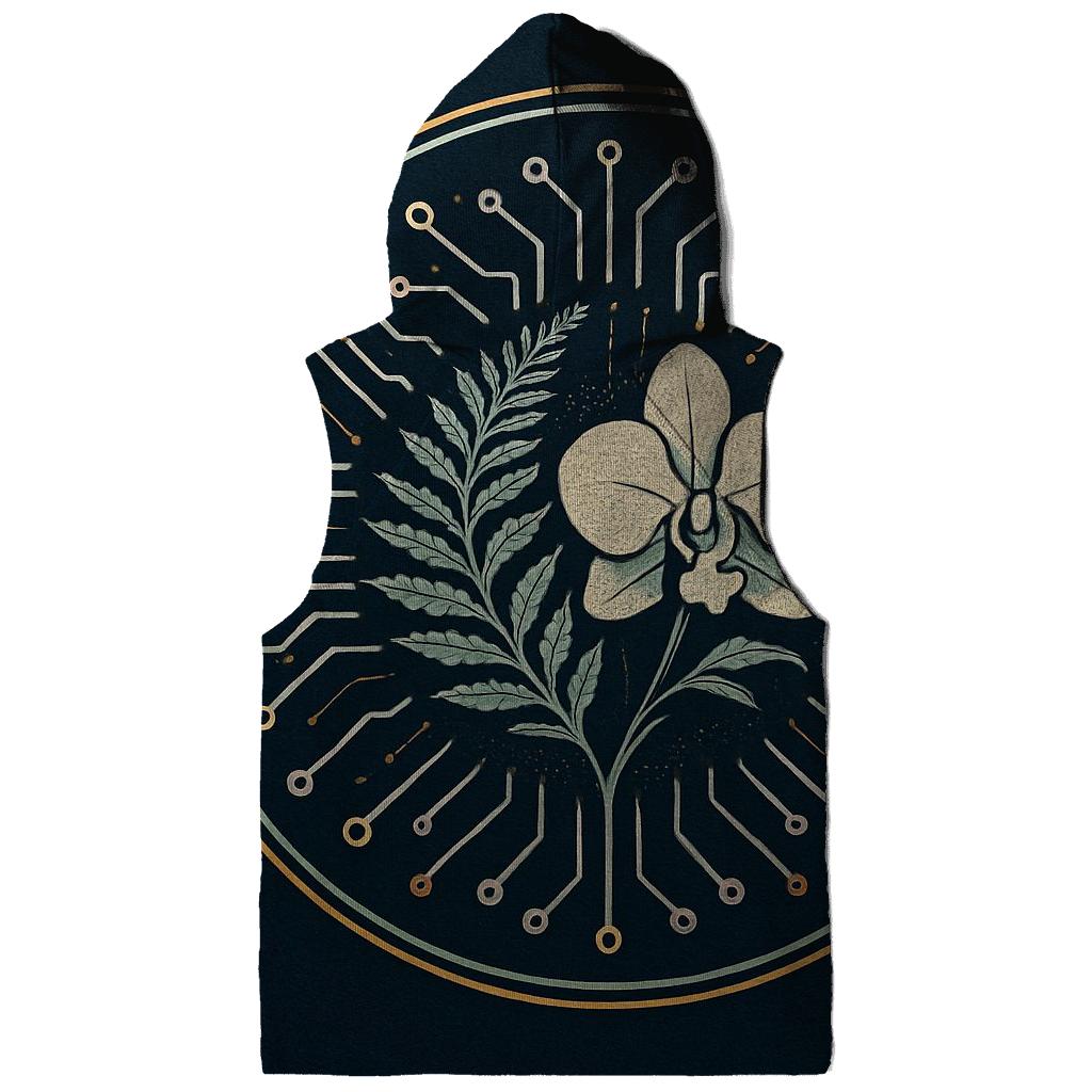 Midnight Botanical Circuit Emblem hoodie designs