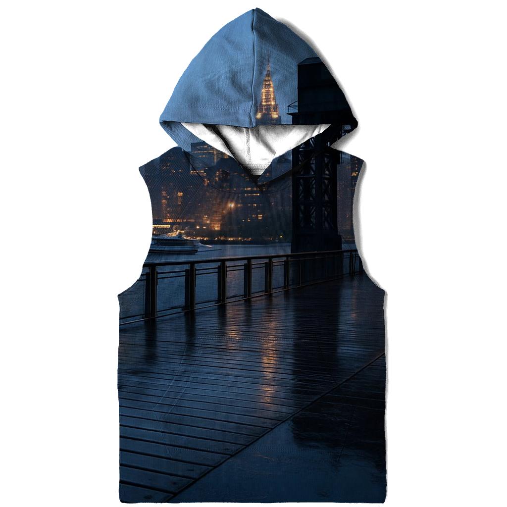 Rain Gloss Rush At Dusk From The Long Island City Gantry printed hoodies