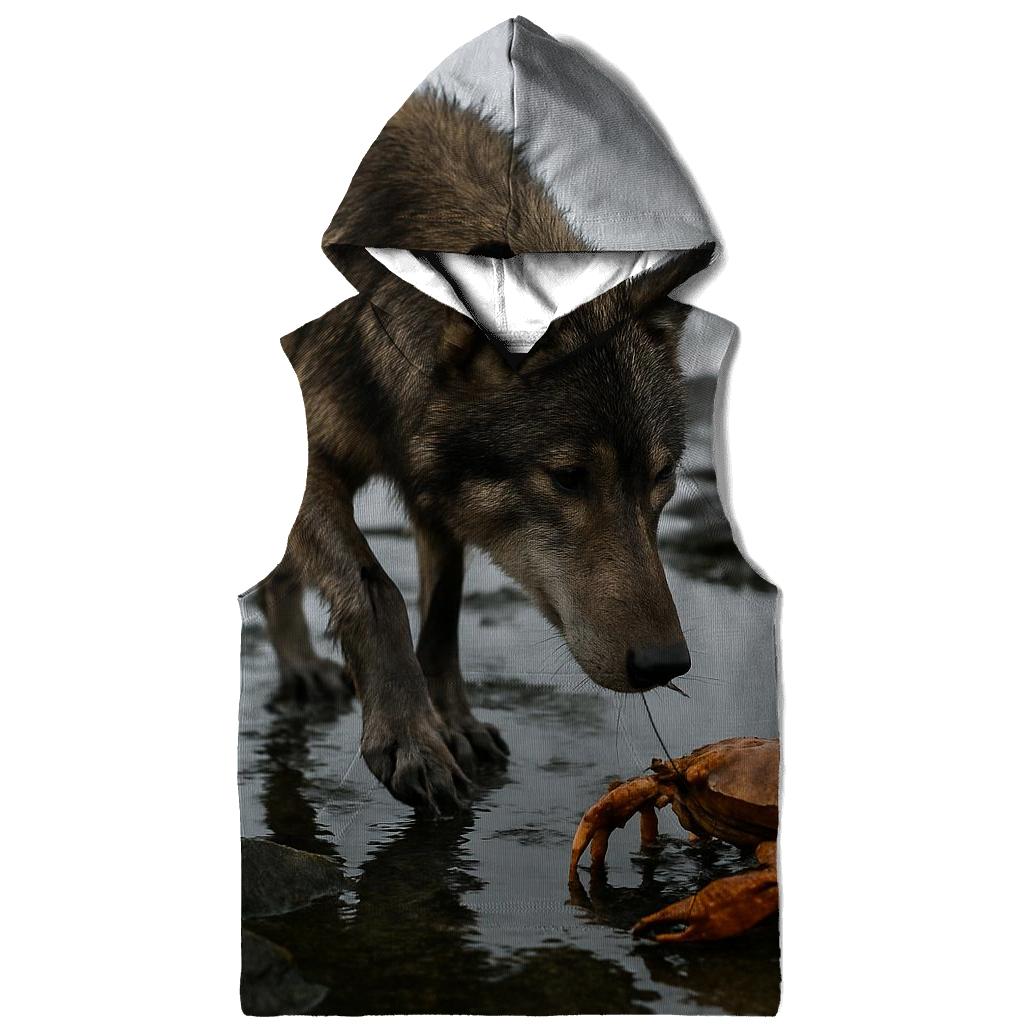 Coastal Wolf Foraging At Low Tide custom hoodies