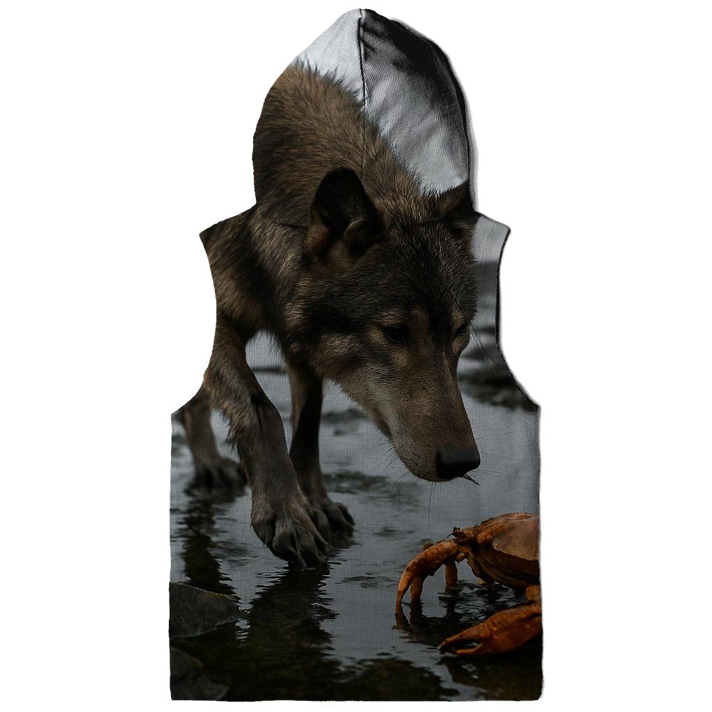 Coastal Wolf Foraging At Low Tide custom hoodies