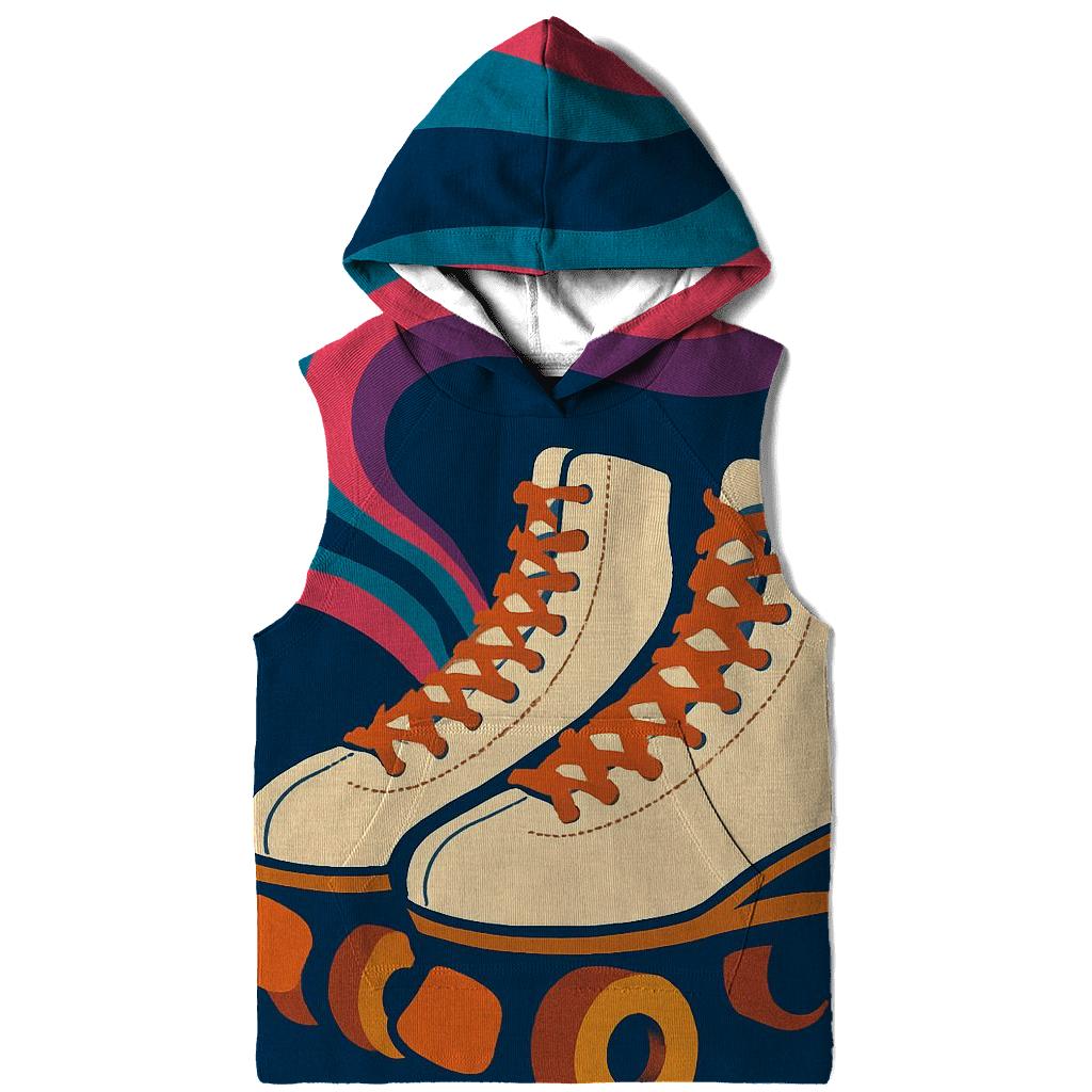 Roller Rink Neon Wave Poster premium hoodies