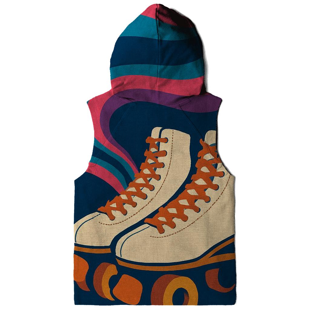 Roller Rink Neon Wave Poster premium hoodies