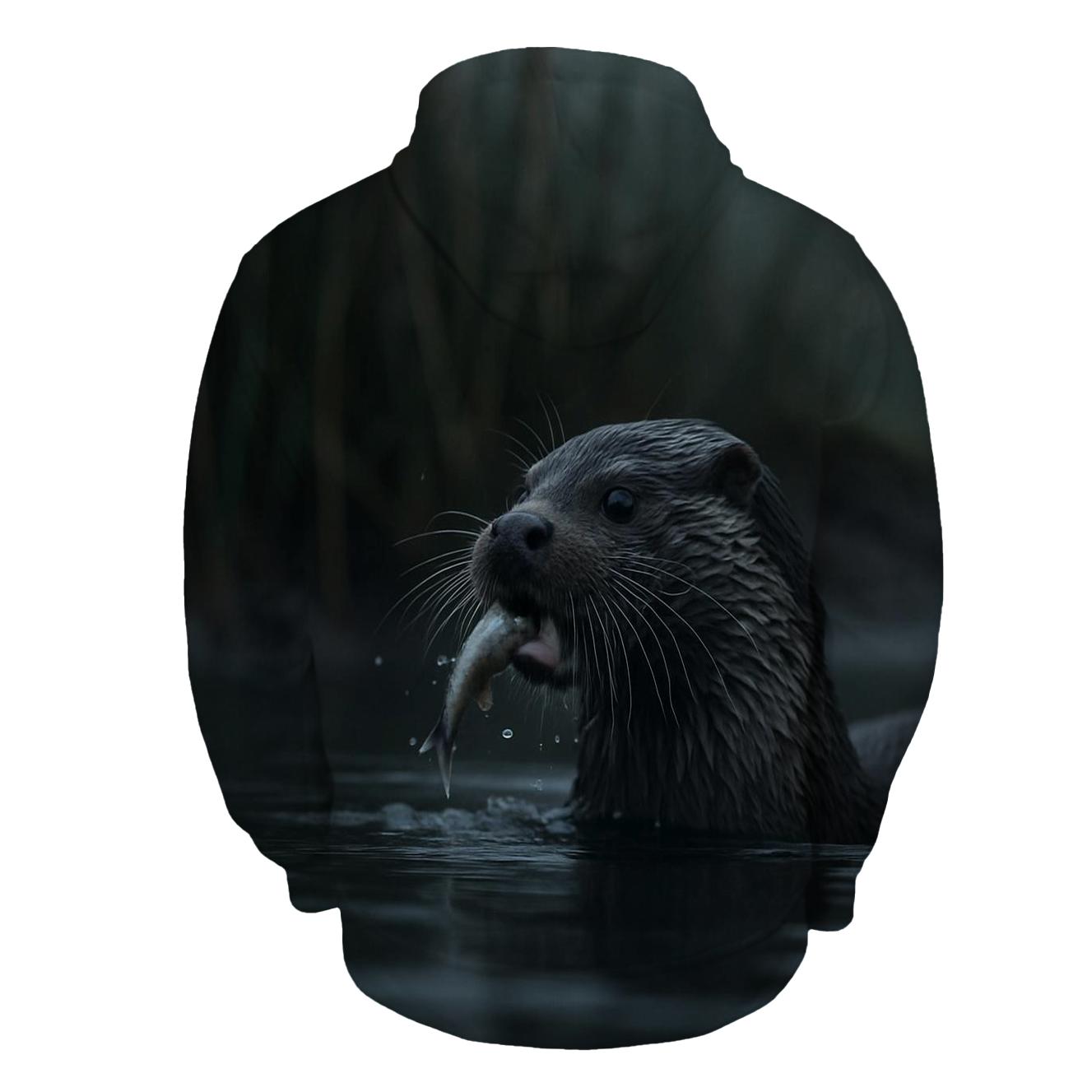Mistbank Forager Eurasian Otter embroidered hoodies