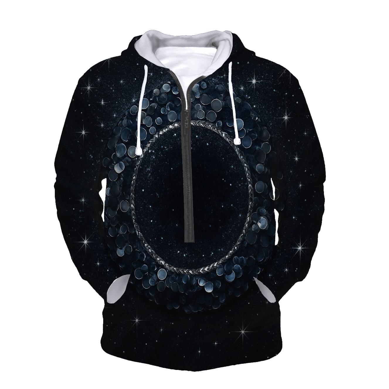 Midnight Sequin Orbit custom hoodies