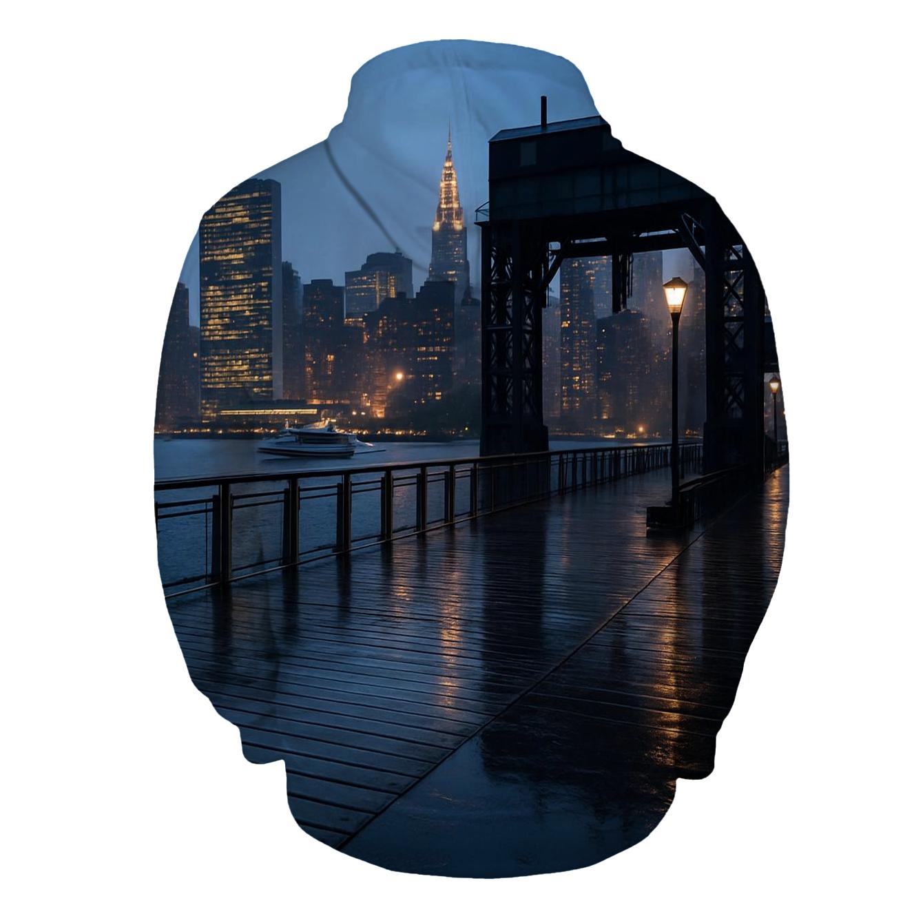 Rain Gloss Rush At Dusk From The Long Island City Gantry lightweight hoodies