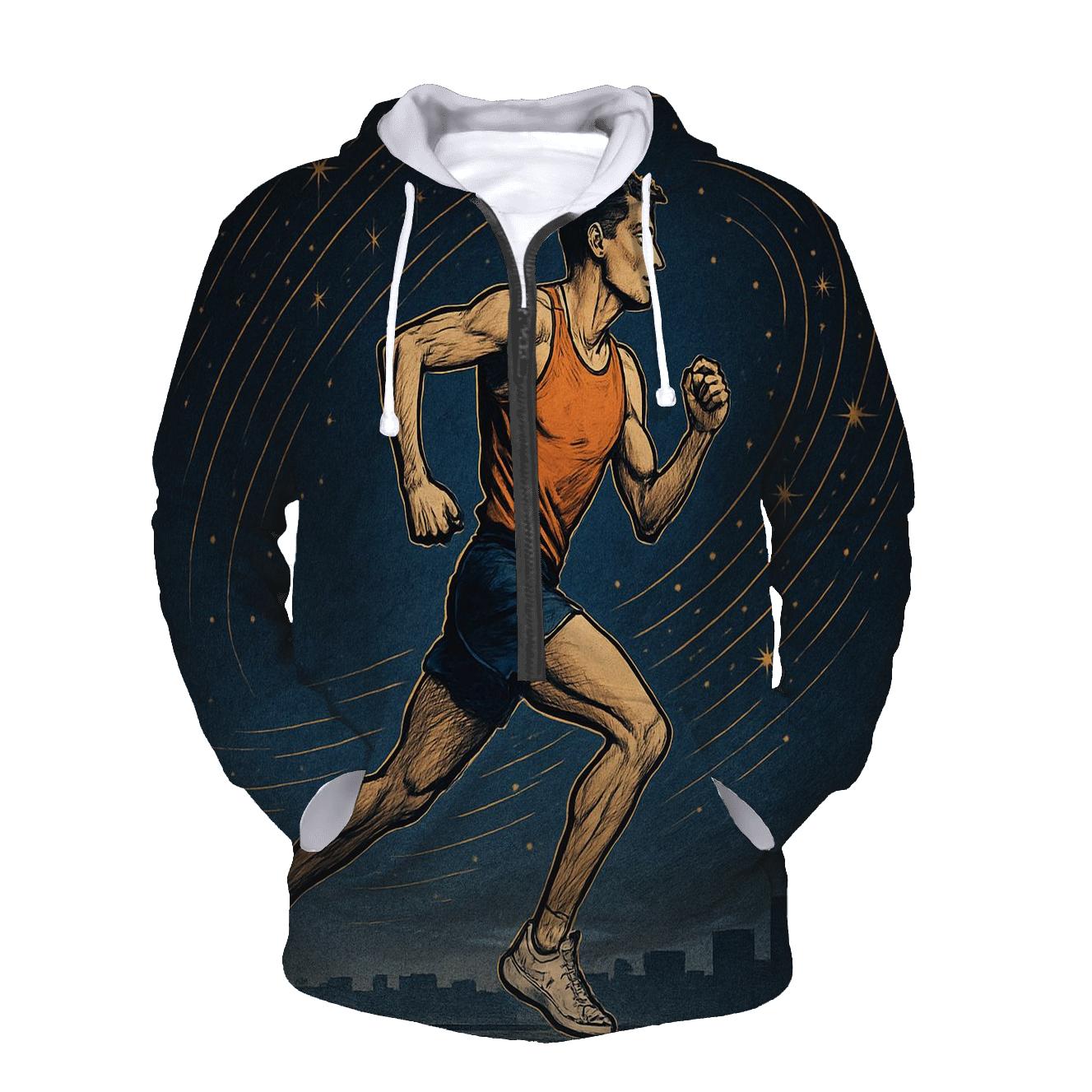 Midnight Marathon Star Trails hoodie designs