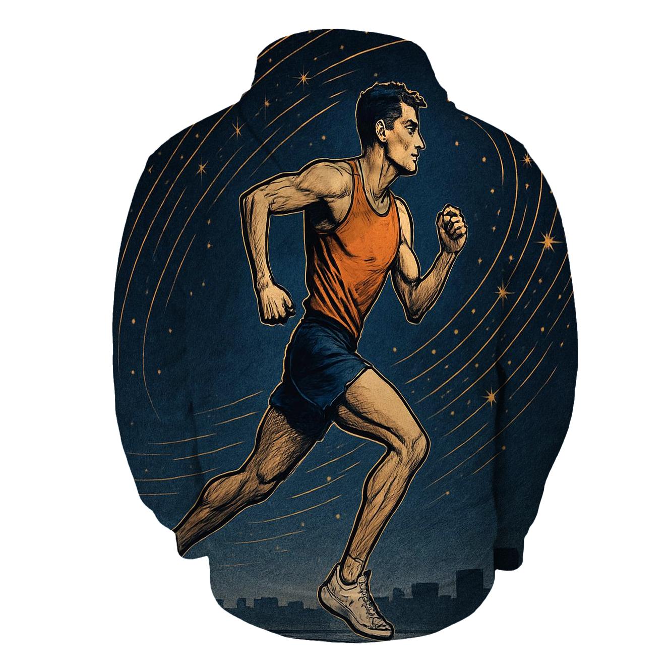 Midnight Marathon Star Trails hoodie designs