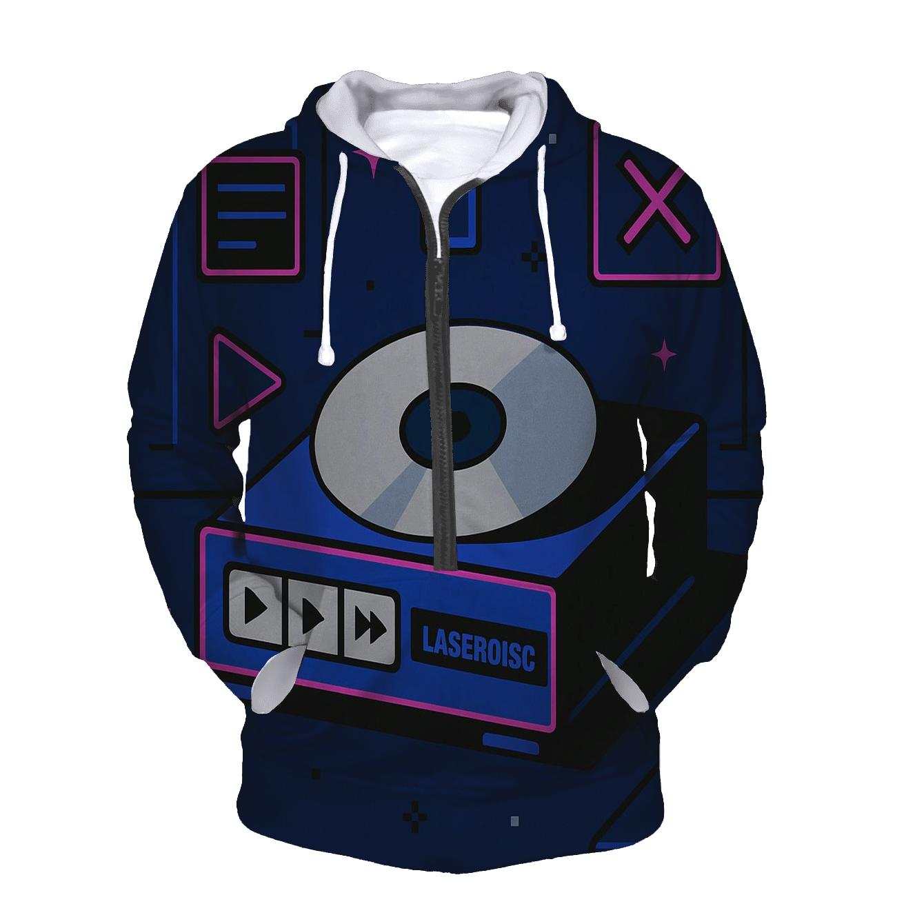 Laser Disc Space Menu Icons pullover hoodies
