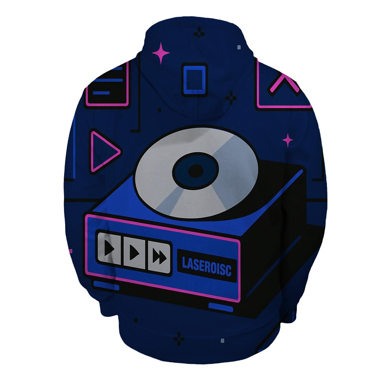 Laser Disc Space Menu Icons pullover hoodies