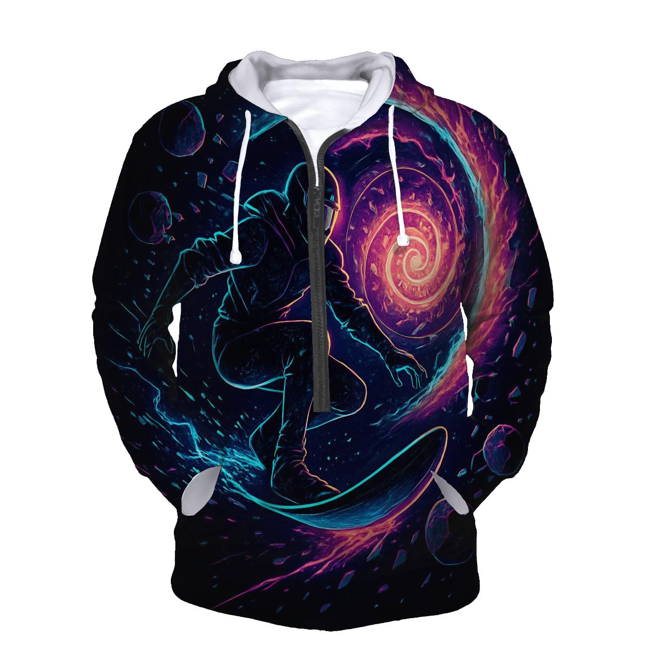 Neon Chrono Rift Star Surfer printed hoodies