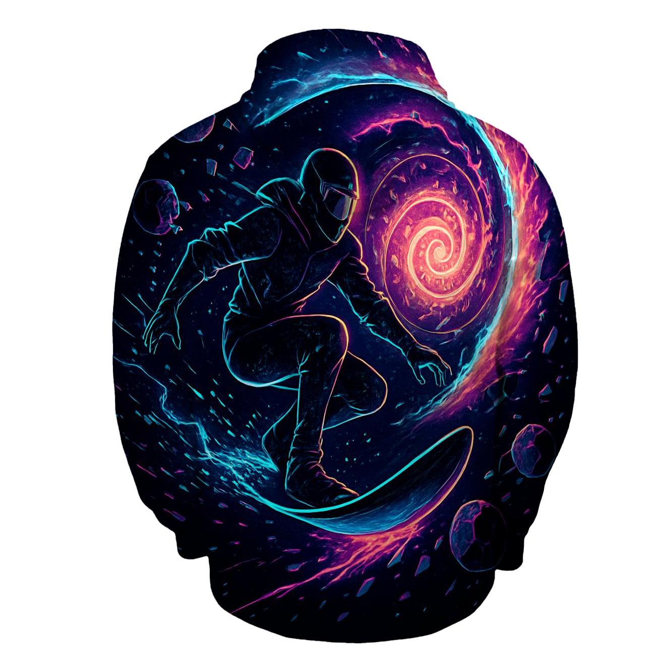 Neon Chrono Rift Star Surfer printed hoodies