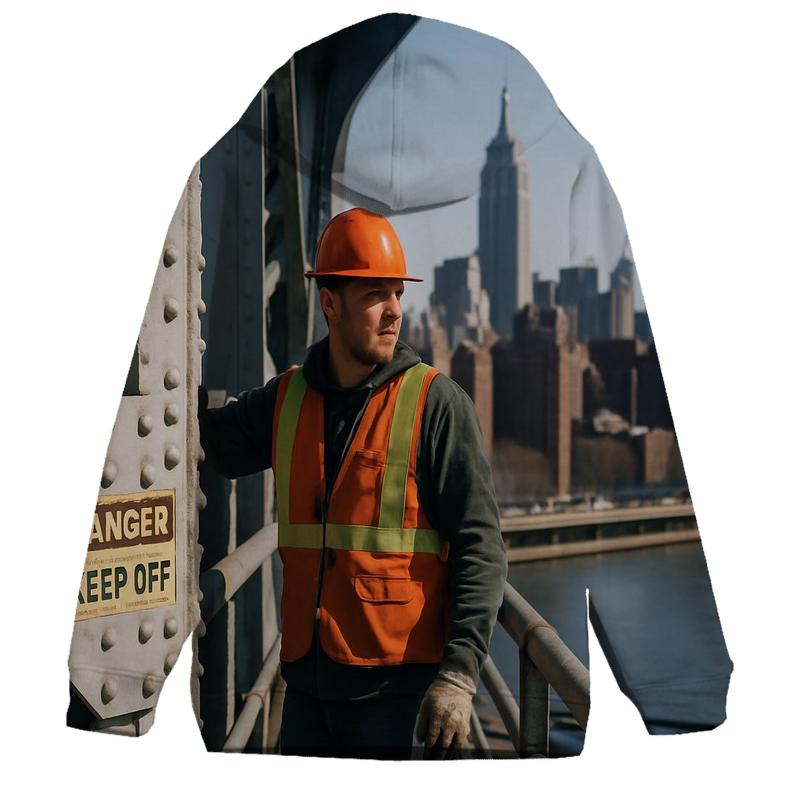 Midday Maintenance Overlook On The Manhattan Bridge lightweight hoodies