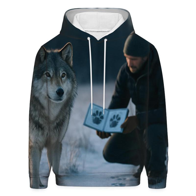 Wolf Tracking Workshop On Fresh Snow heavyweight hoodies