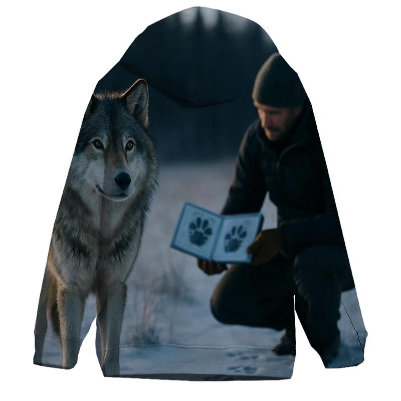 Wolf Tracking Workshop On Fresh Snow heavyweight hoodies