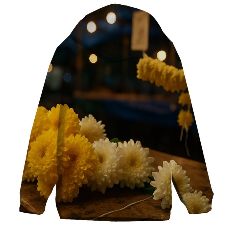 Night Market Chrysanthemum Garland Workshop In Northern Thailand heavyweight hoodies