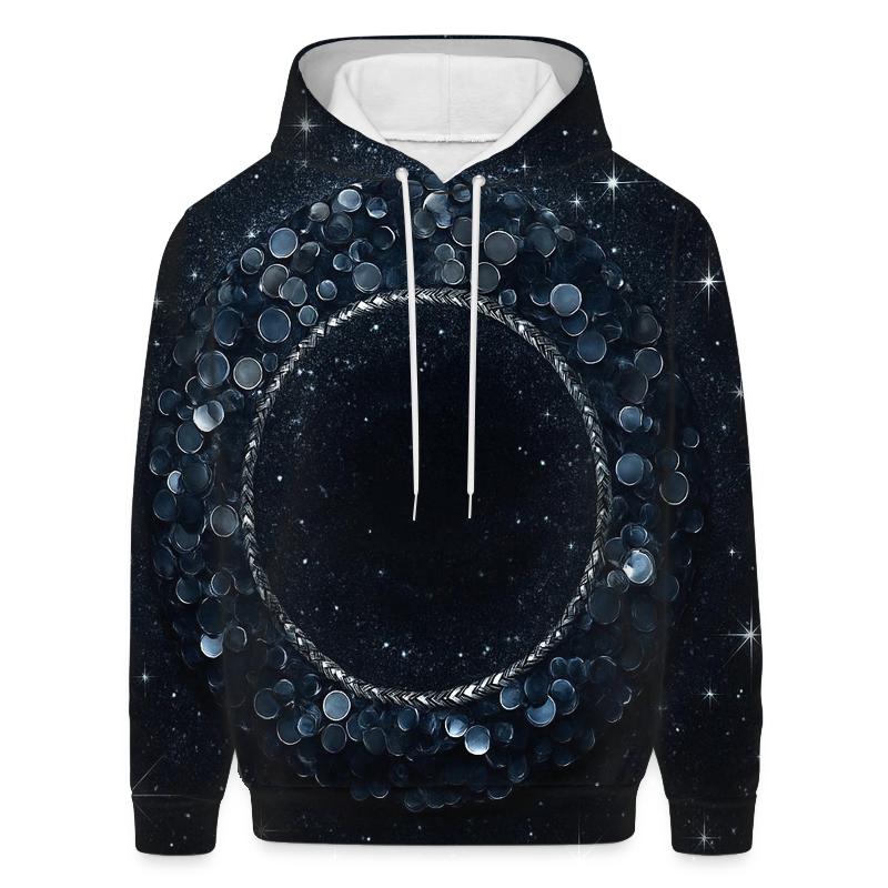 Midnight Sequin Orbit printed hoodies