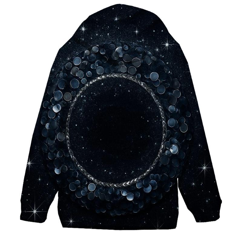 Midnight Sequin Orbit printed hoodies