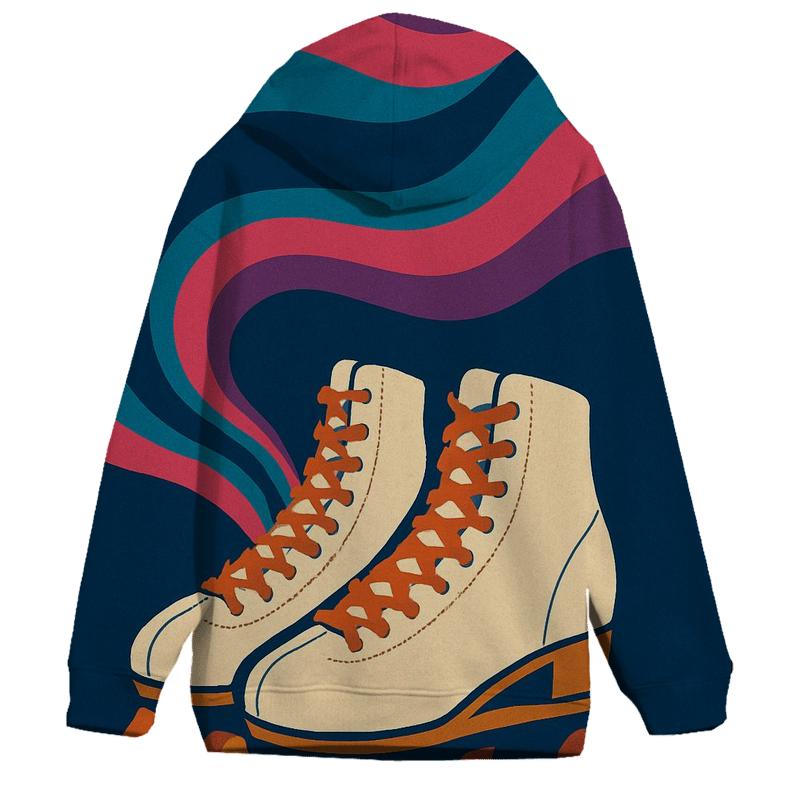 Roller Rink Neon Wave Poster hoodie designs