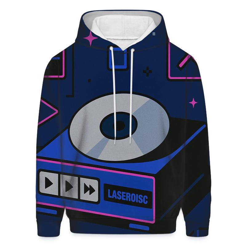 Laser Disc Space Menu Icons heavyweight hoodies