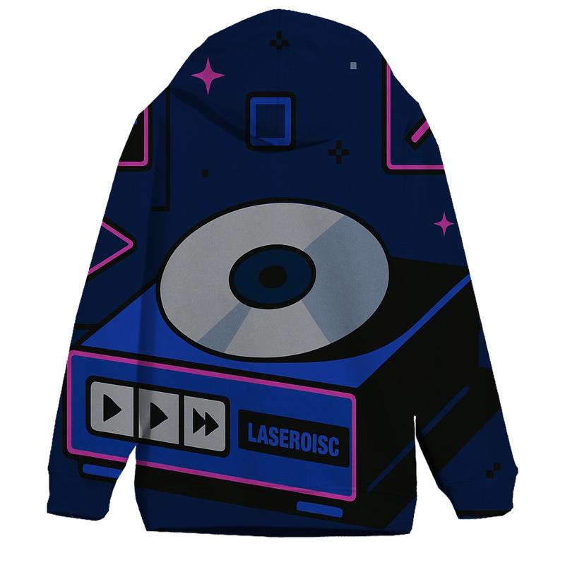 Laser Disc Space Menu Icons heavyweight hoodies