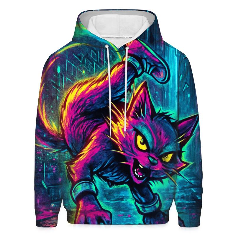 Neon Alley Breakdance Cat Mirage lightweight hoodies