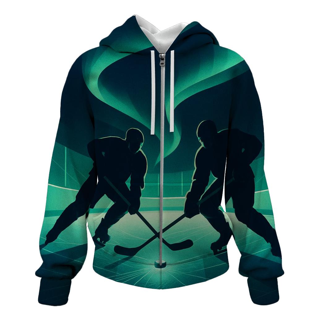Aurora Ice Rink Faceoff hoodies fashion