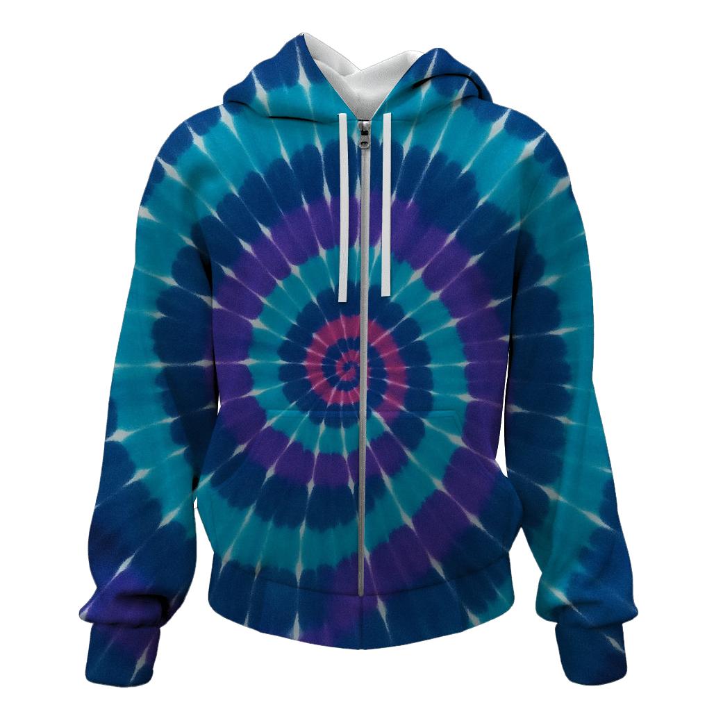 Nebula Spiral Overdye Vortex hoodies fashion