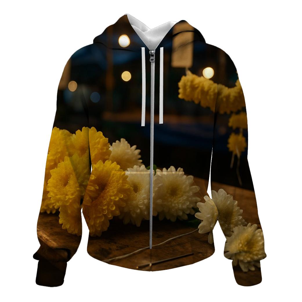 Night Market Chrysanthemum Garland Workshop In Northern Thailand heavyweight hoodies