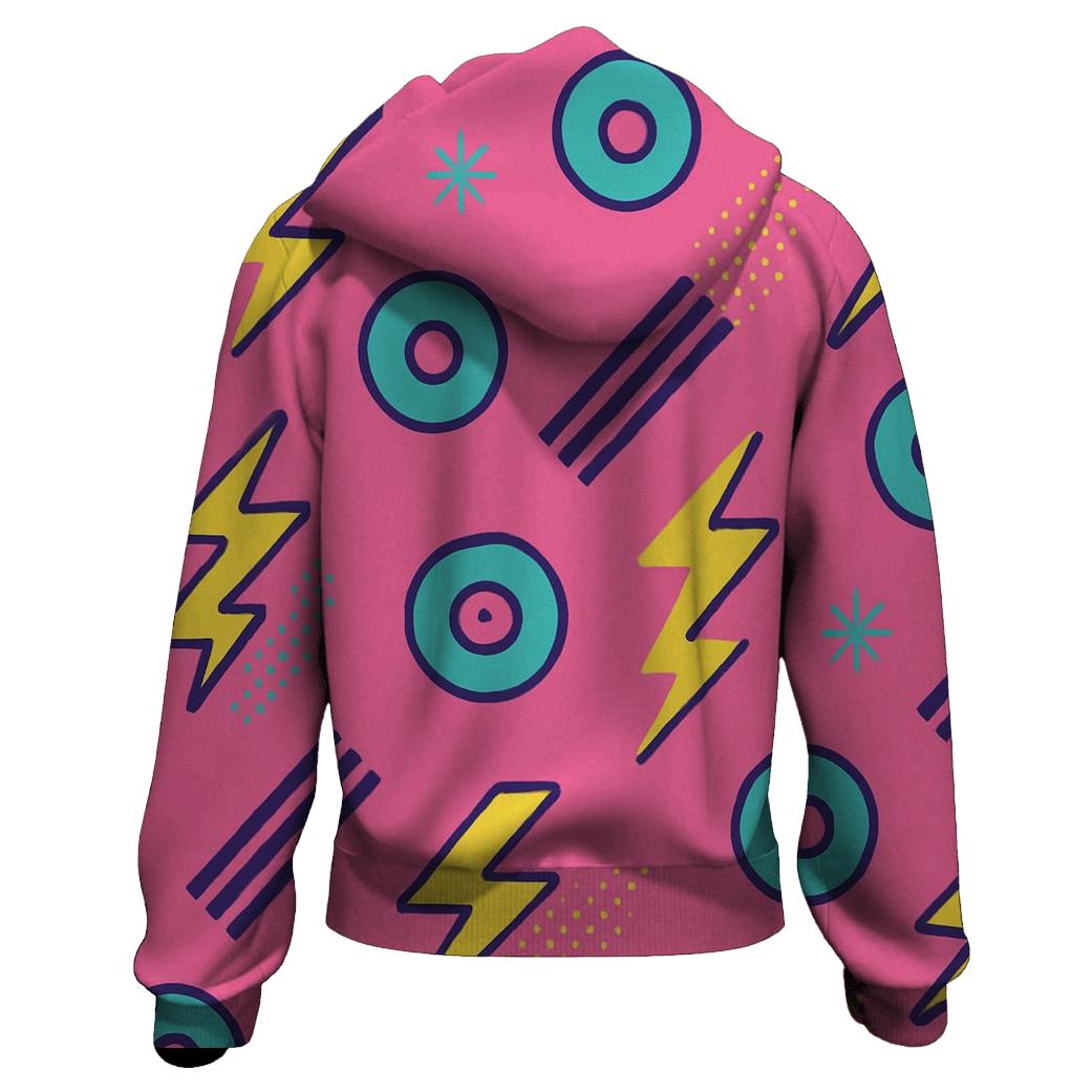 Miami Roller Rink Zigzag zip-up hoodies