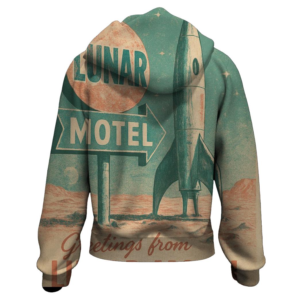 Weathered Space Tourist Postcard 1977 pullover hoodies