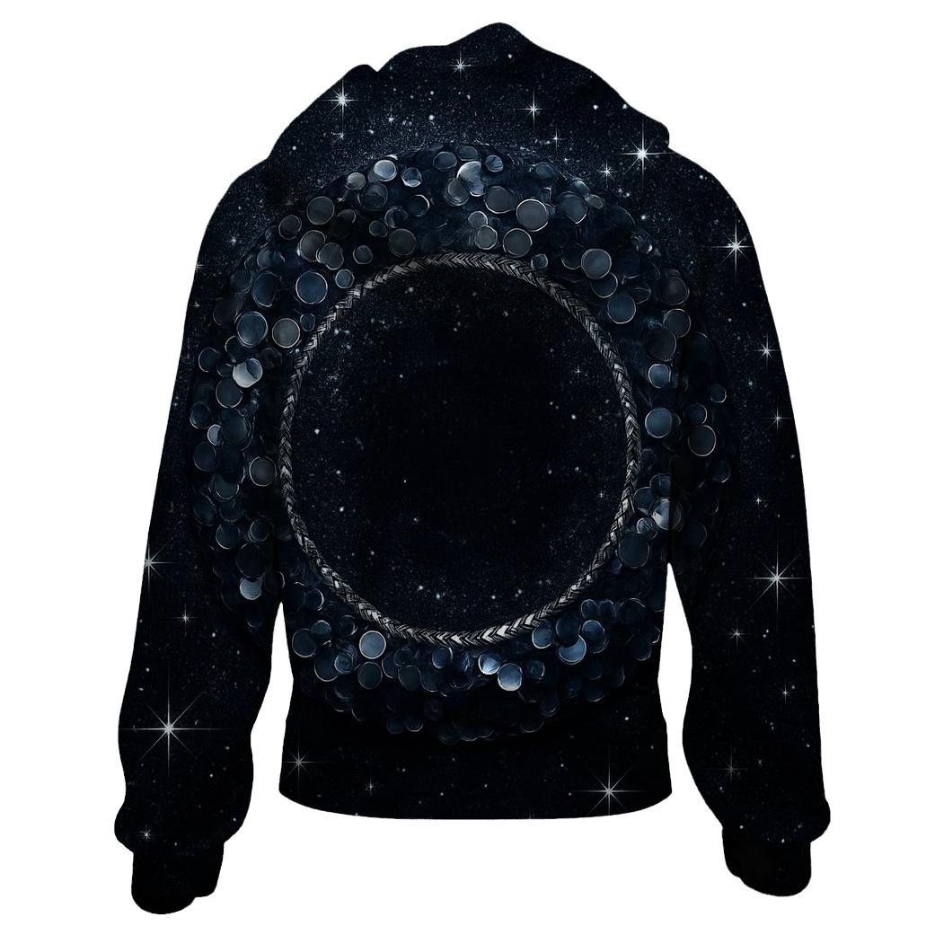 Midnight Sequin Orbit embroidered hoodies