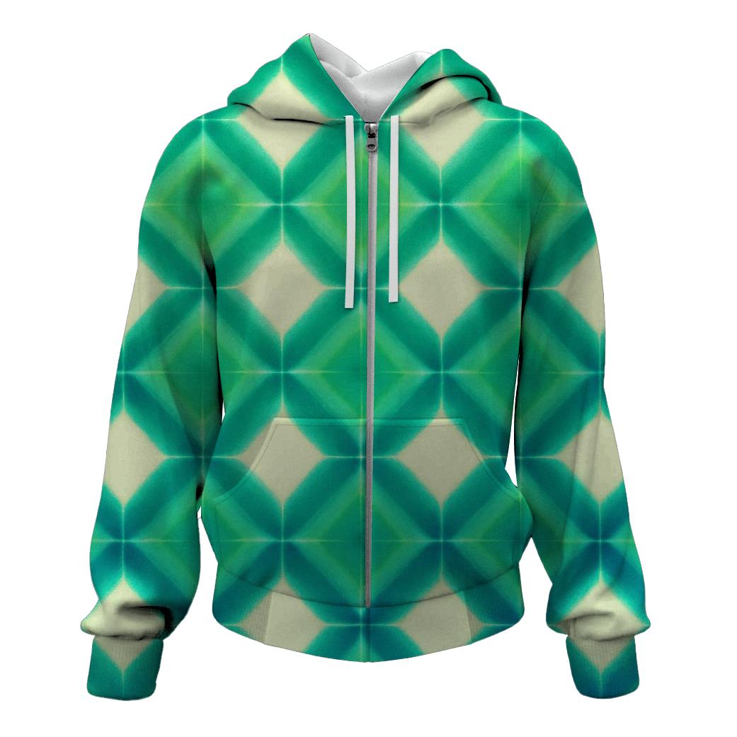 Aurora Itajime Clamp Grid Drift zip-up hoodies