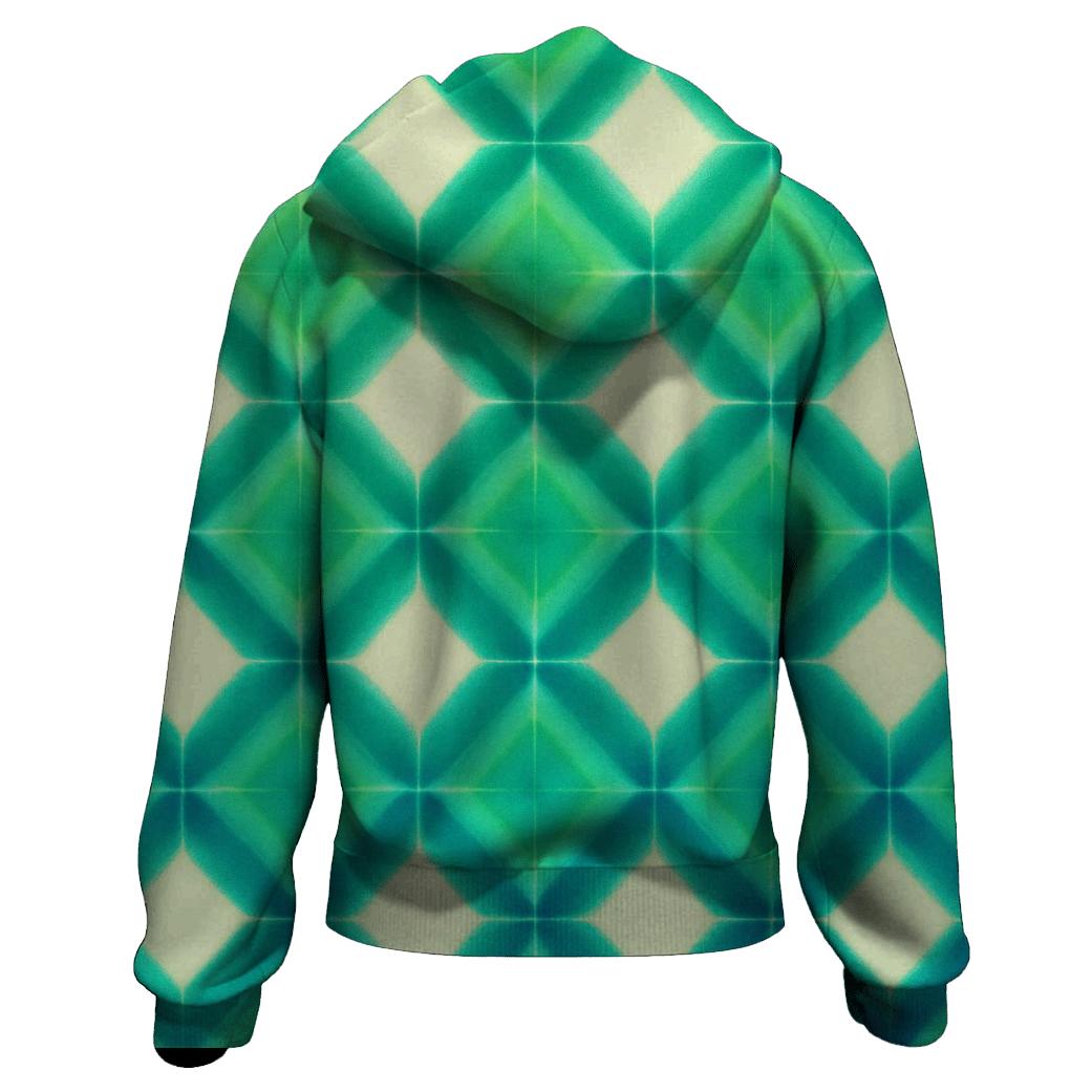 Aurora Itajime Clamp Grid Drift zip-up hoodies