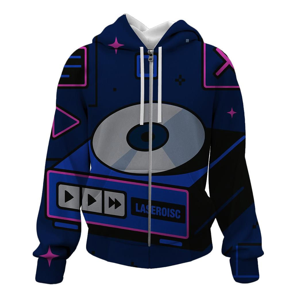 Laser Disc Space Menu Icons custom hoodies