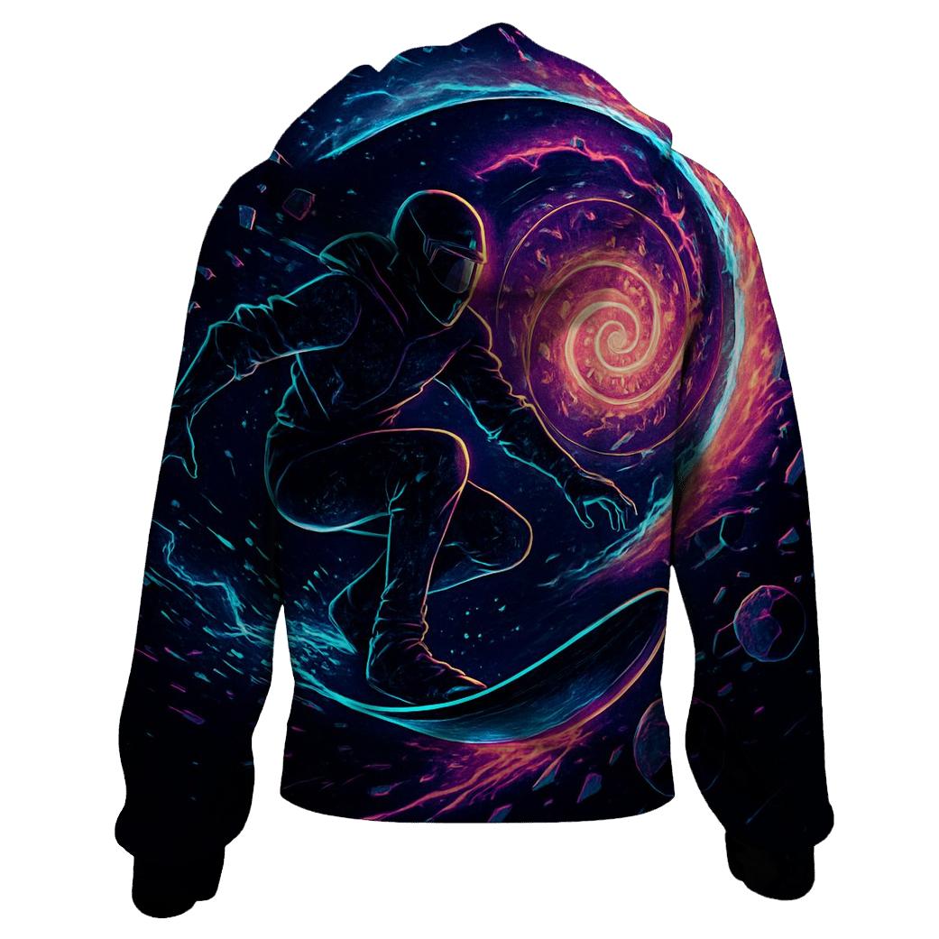 Neon Chrono Rift Star Surfer zip-up hoodies