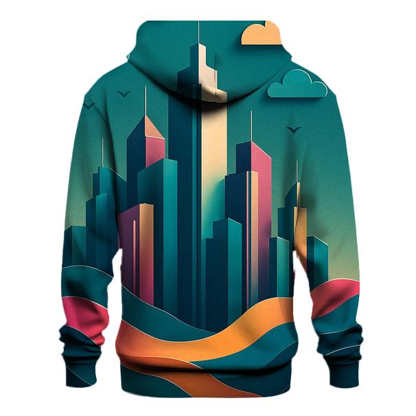 Prismatic Paper Cut City Mirage custom hoodies