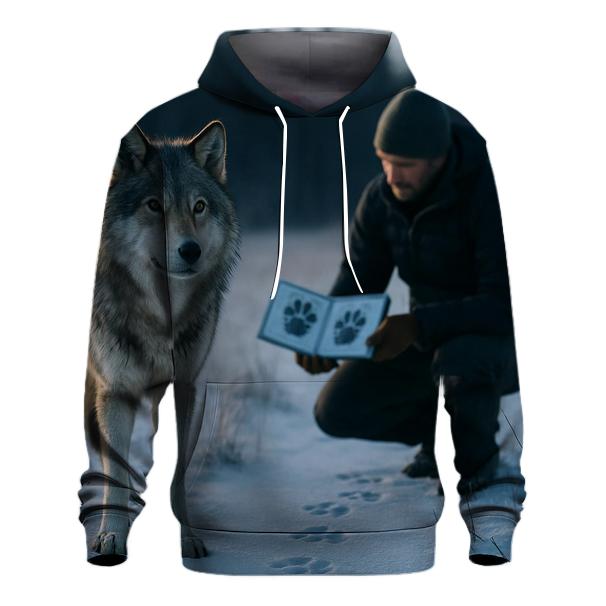 Wolf Tracking Workshop On Fresh Snow pullover hoodies