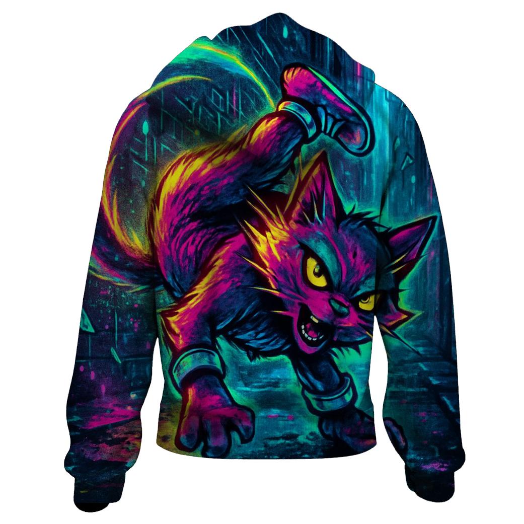 Neon Alley Breakdance Cat Mirage hoodies fashion