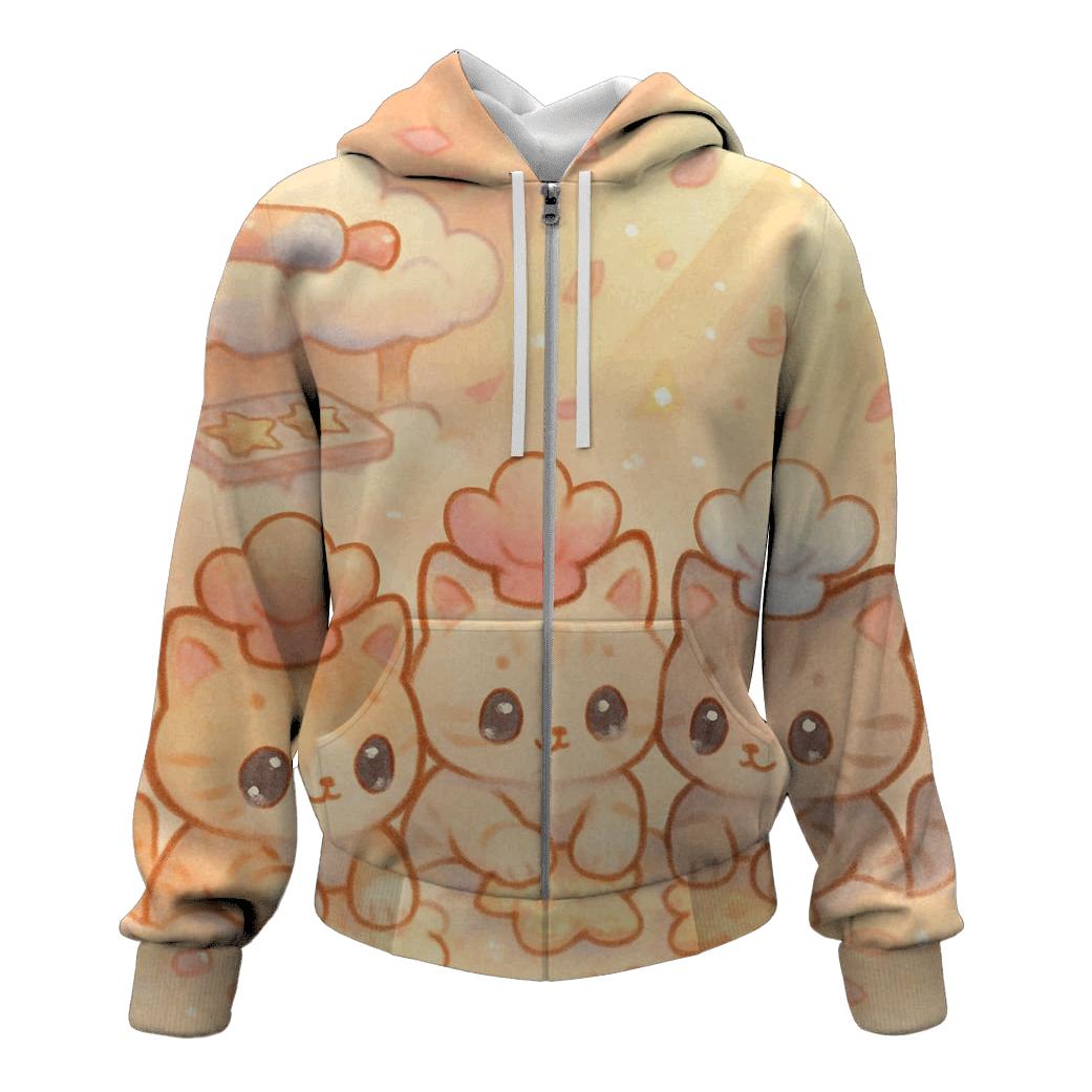 Sunrise Cloud Bakery Kittens heavyweight hoodies