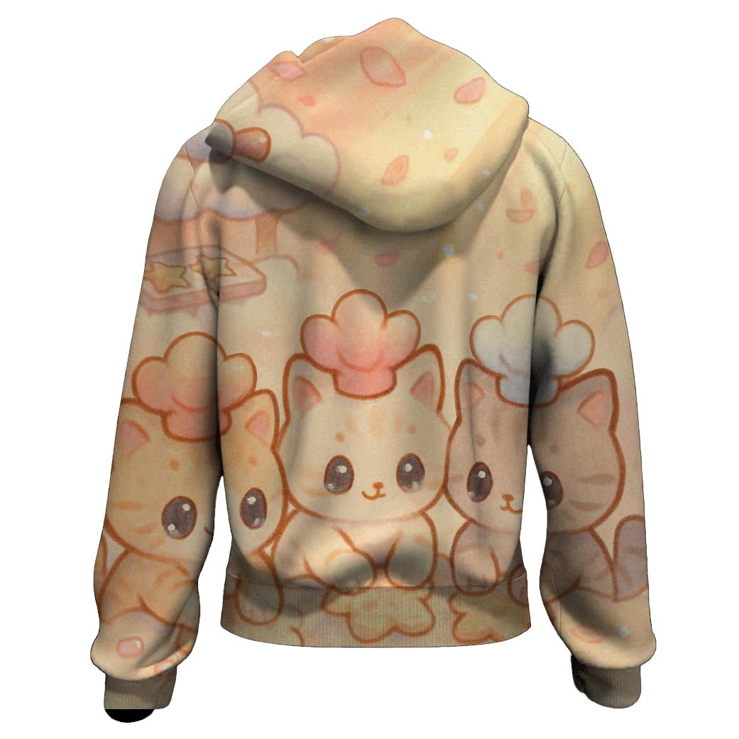 Sunrise Cloud Bakery Kittens heavyweight hoodies