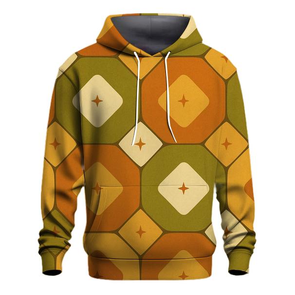 Groovy Linoleum Kitchen Tile Pattern printed hoodies