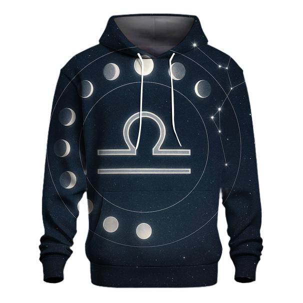 Libra Equinox Balance Halo With Moon Phases premium hoodies